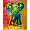 Image 1 : POP ART CANVAS ORIGINAL ELEPHANT COLORFUL ESTATE SALE