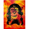 Image 1 : COLORFUL CANVAS ORIGINAL ART WHIMSICAL MONKEY
