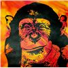 Image 2 : COLORFUL CANVAS ORIGINAL ART WHIMSICAL MONKEY