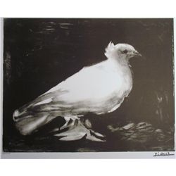 RARE PABLO PICASSO WHITE BIRD SIGNED LITHOGRAPH