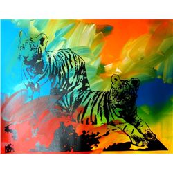 POP CANVAS TIGERS ORIGINAL ARTWORK SIGNED HUGE SALE
