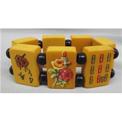 Vintage Mahjong Tile Bracelet