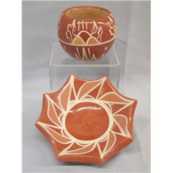 2 Santa Clara Pottery Bowls-Signed