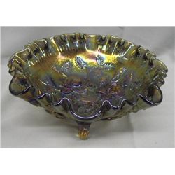 Imperial Carnival Glass Footed Compote  Bowl