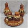 Image 1 : Troyan Pottery Condiment Set from Bulgaria