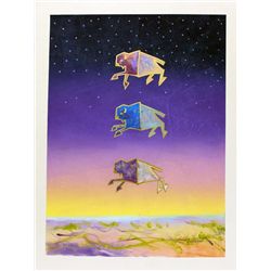 Indian Buffalo Motif Print - Signed & Numbered