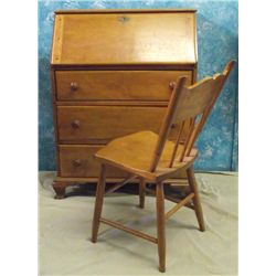 1950's Maple Wood Desk & Chair MUST BE PICKED UP