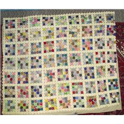 Vintage Yo-Yo Coverlet, Depression Era