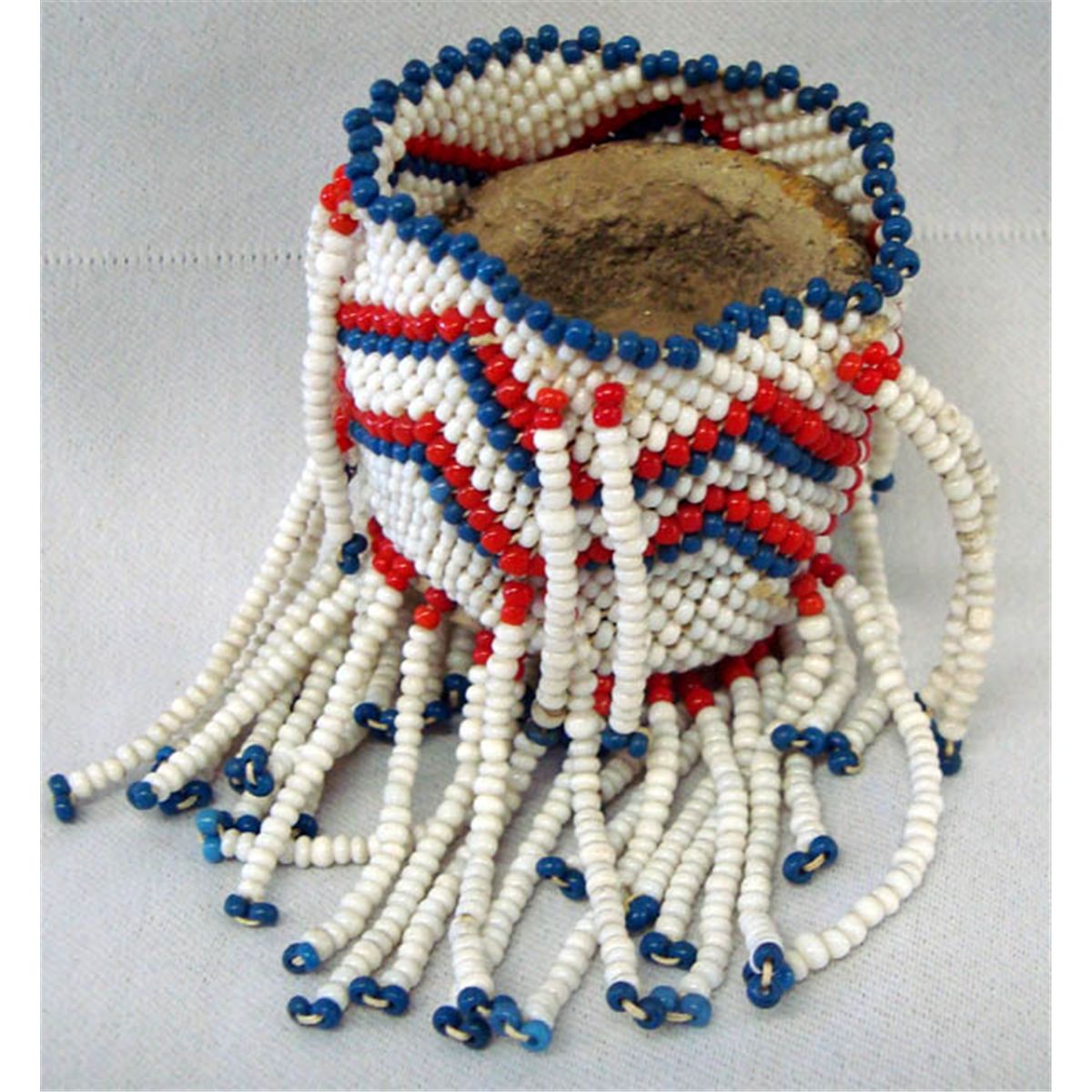 Native American Miniature Beaded Burden Basket