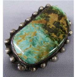 1950 Navajo Sterling Silver & Turquoise Pin