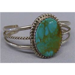 Navajo Sterling Silver Turquoise Bracelet