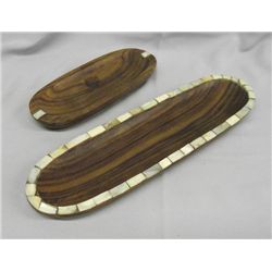 2 Indonesia Sonongkaling Hard Wood Serving Trays