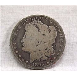 1893 Morgan Silver Dollar