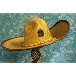 Antique Mexican High Crown Fine Weave Sombrero