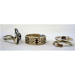 Three Sterling Rings
