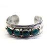 Image 1 : Navajo Sterling Silver Malachite Bracelet