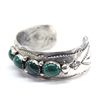 Image 2 : Navajo Sterling Silver Malachite Bracelet