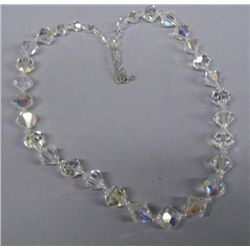 Vintage Crystal Aurora Borealis Necklace