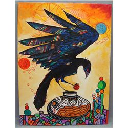 Painting "The Wise Raven" - Kills Thunder