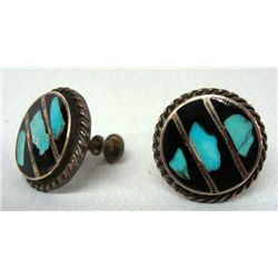 Vintage Zuni Screw Back Earrings