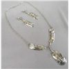 Image 1 : Navajo Multi Stone Silver Necklace & Earrings - L