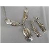 Image 2 : Navajo Multi Stone Silver Necklace & Earrings - L