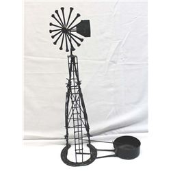 Wire Windmill & Water Tank Sculpture