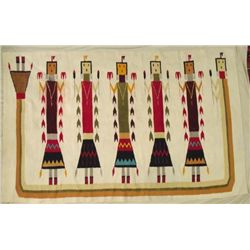 Large Navajo Six Yei Rug
