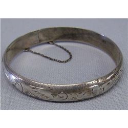 Victorian Sterling Silver Bangle Bracelet