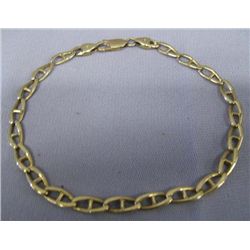 14k Gold Anchor Chain Link Bracelet