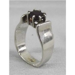 Cherokee Sterling Silver Garnet Ring