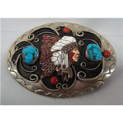 German Silver Buckle - Squaw Wrap