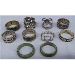 Vintage Lot of Silver Band Rings