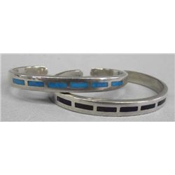 2 Navajo Inlay Guard Bracelets-Elias