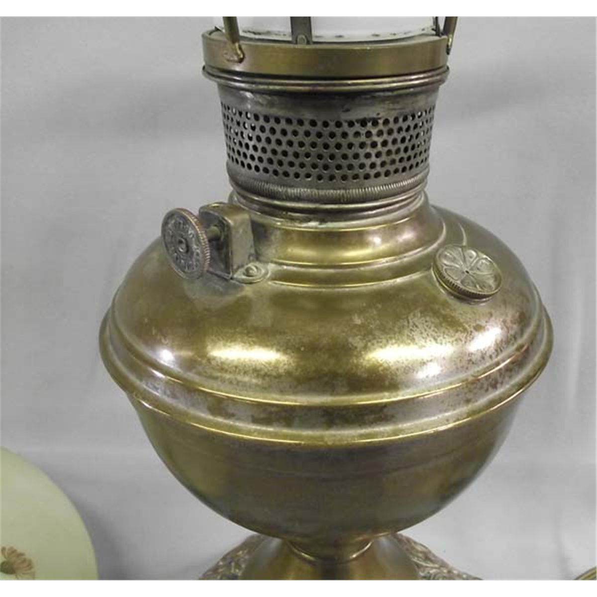 Antique Brass Oil Lamp Electric Conversion