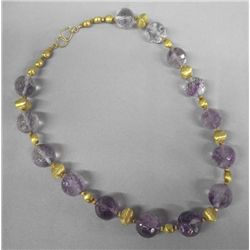 Amethyst Vermeil Bead Necklace