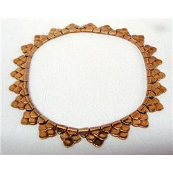 Early Trifari Heavy Brass Link Choker