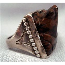 Navajo Sterling Silver Frog Ring - P. Sunbird