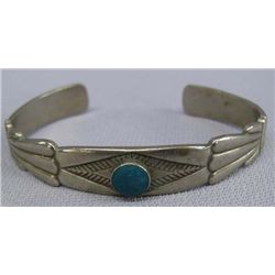 Vintage Navajo Silver & Turquoise Bracelet