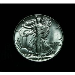 1943-p Walking Liberty Half Dollar 50c Grades Choice Uncirculated ms64