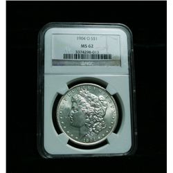 NGC 1904-o Morgan Dollar graded Select Uncirculated ms62