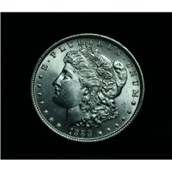 1888-p Morgan Dollar Grades Gem Uncirculated ms65     TOP 100 VAM 11