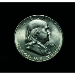 1949-s Franklin 50c Grades Choice Uncirculated ms64