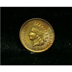 1906 Indian Cent 1c Grades Gem Uncirculated ms65++ RD Red    PQ