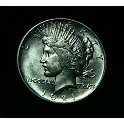 1921-p High Relief Peace Dollar Grades Choice Uncirculated ms64 Strong Strike