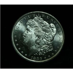 1883-cc Morgan Dollar Grades Choice Uncirculated ms64 DMPL