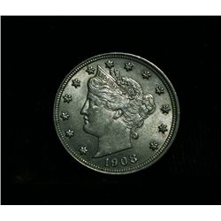 1908 Liberty 'V' Nickel Grades Choice Uncirculated ms64