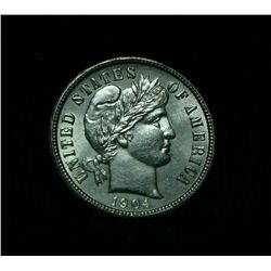 1904-p Barber Dime 10c Grades Select Uncirculated ms63