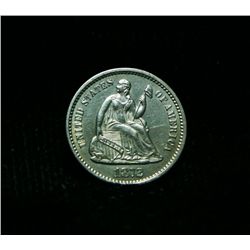 1872-p Liberty Seated Half Dime 1/2 10c Grades Select Uncirculated ms63
