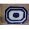 Image 1 : Flow blue platter, 12" x 15-1/2", "Canton"